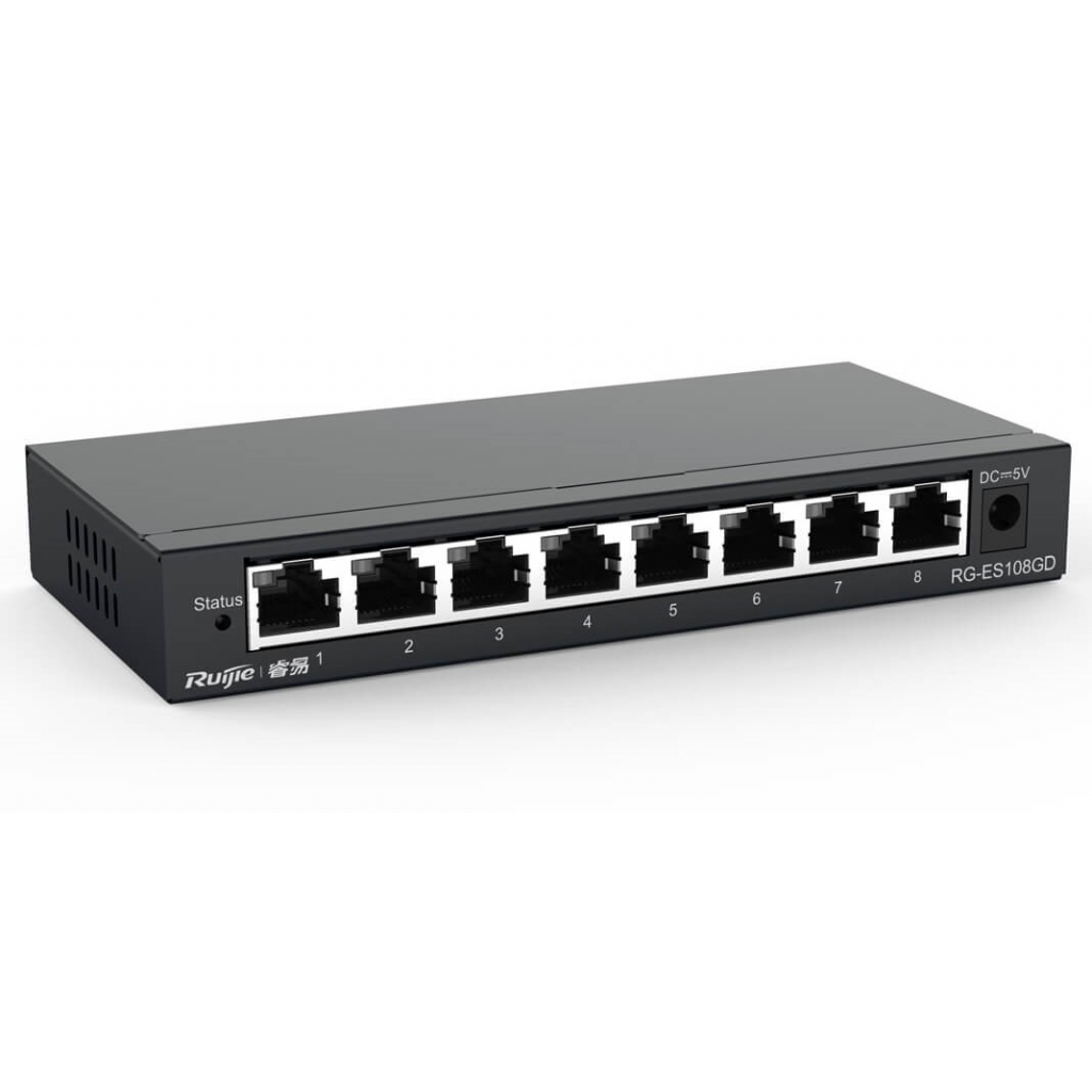 RUIJIE REYEE RG-ES108GD 8 Port GigaBit Switch  Metal Kasa