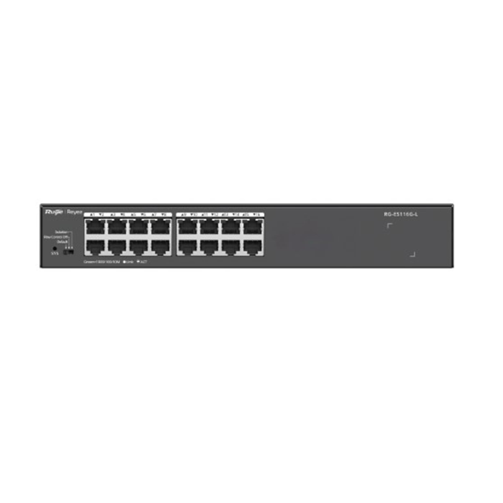RUIJIE REYEE RG-ES116G-L 16Port GigaBit Switch  Metal Kasa
