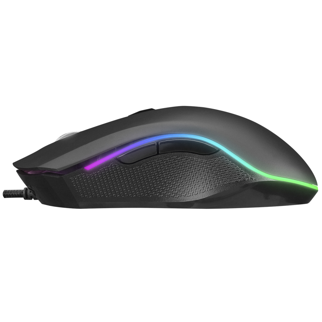 EVEREST SM-F09, TITANIO, RGB Aydınlatma, USB Kablolu, Programlanabilir 6 Tuşlu, Gaming Mouse, 7.200 DPI, Siyah