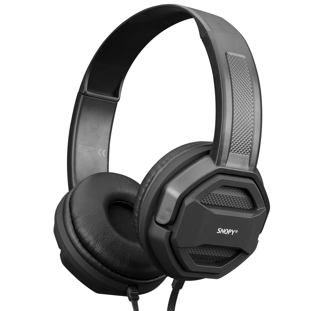 SNOPY SN-101, BONNY, Siyah, Kablolu, 3,5mm Jac, Ayarlanabilir Kafa Bandı, Microfonlu Kulaklık