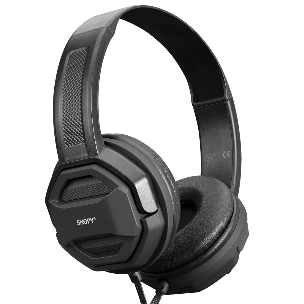 SNOPY SN-101, BONNY, Siyah, Kablolu, 3,5mm Jac, Ayarlanabilir Kafa Bandı, Microfonlu Kulaklık