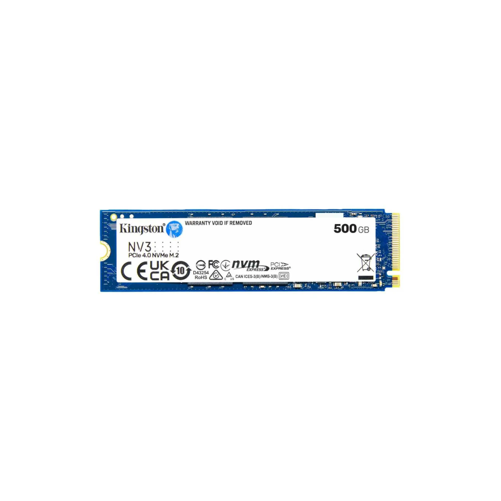 KINGSTON SNV3S/500G, NV3, 500GB, 5000/3000, Gen4, NVME PCIe M.2 2280, SSD