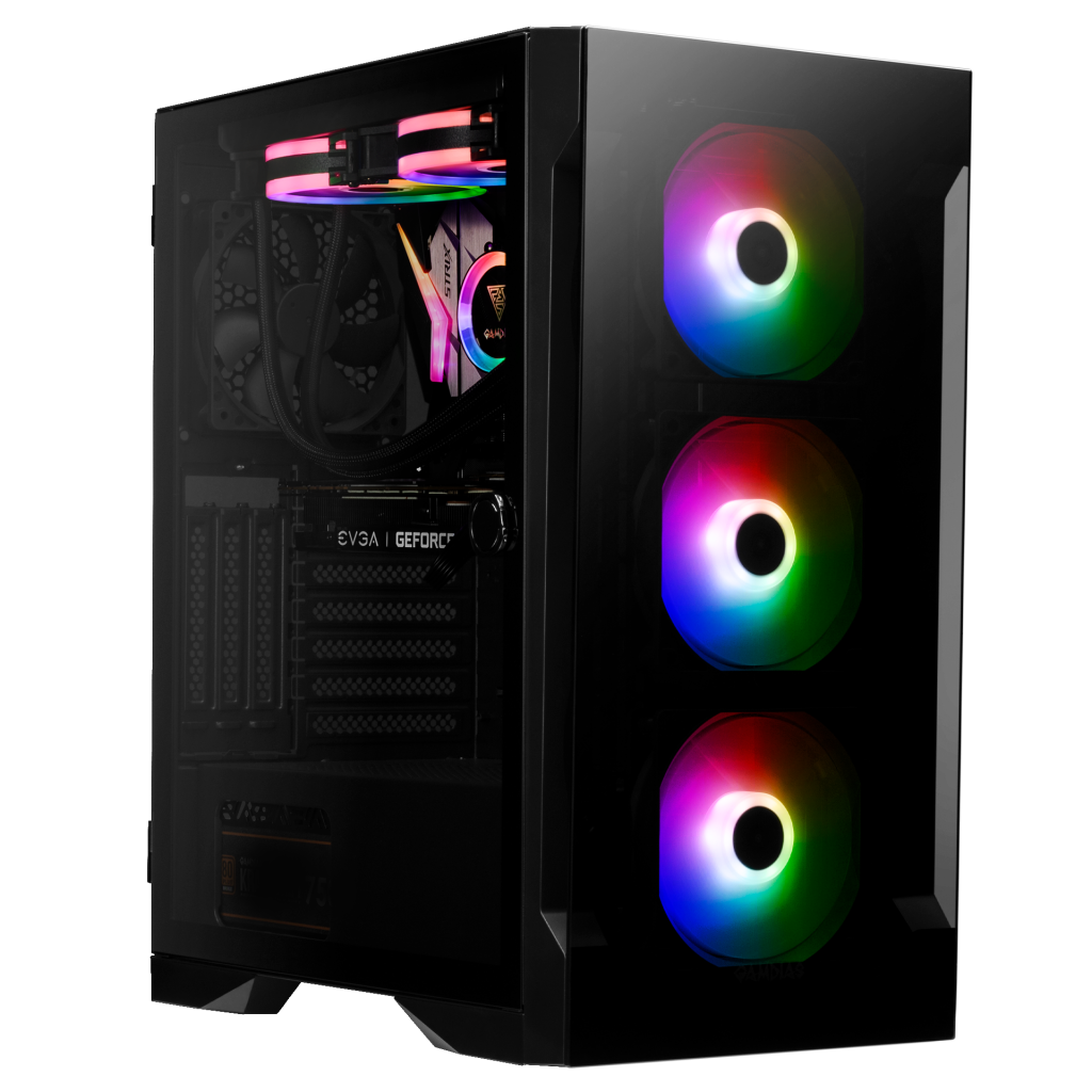 GAMDIAS TALOS E2 Elite, 750W, 80+ Bronze, Tempered Glass, ARGB, ATX GAMING KASA
