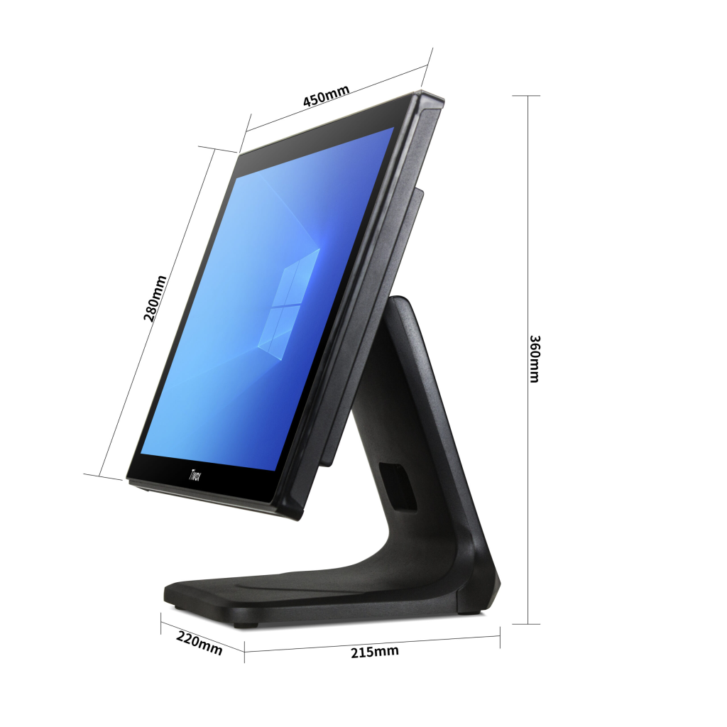 Tiwox TP-7610, Intel i7 10.Nesil, 18.5" Ekran,  8GB Ram, 128GB SSD, Endüstriyel, Dokunmatik Pos PC