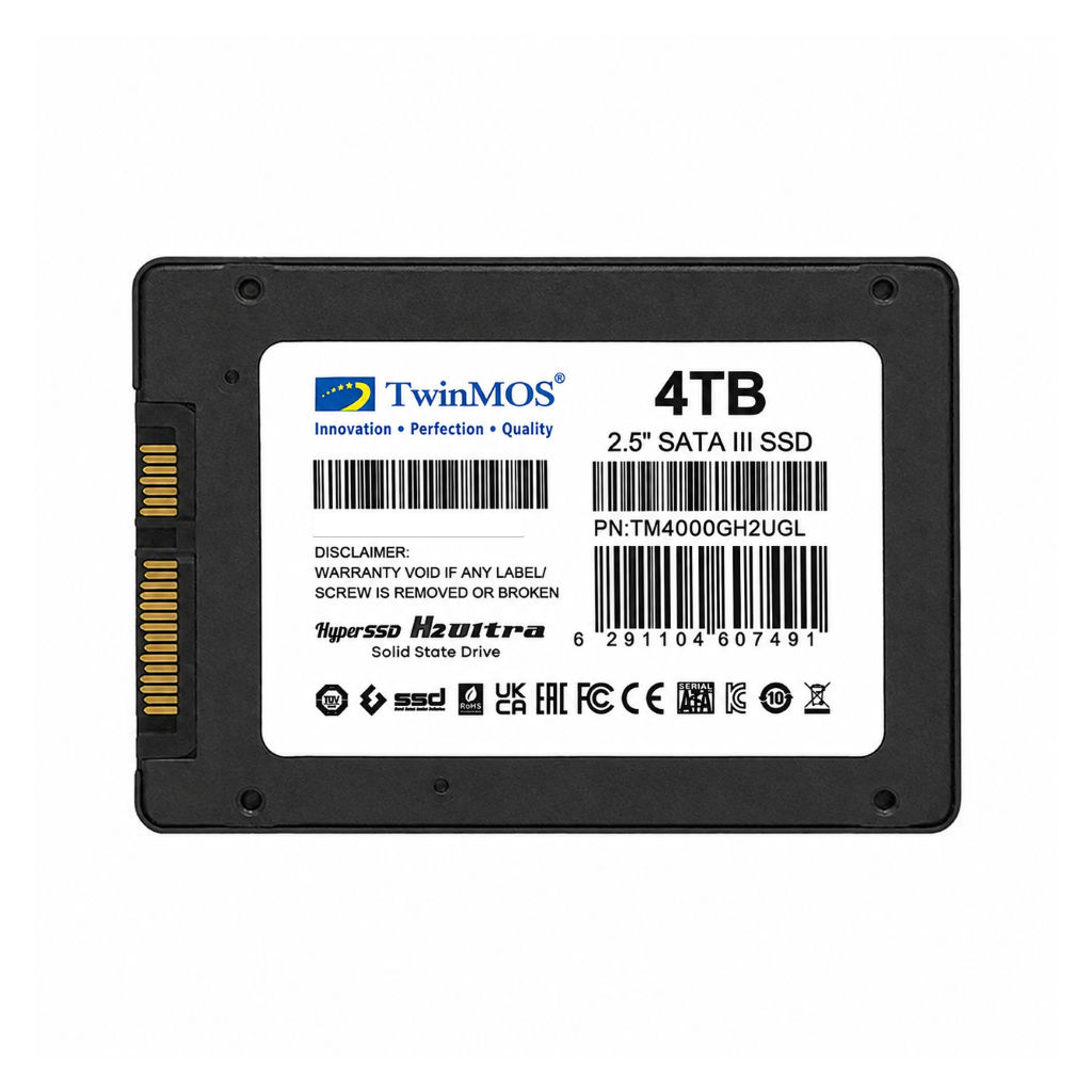 TwinMOS TM4000GH2UGL, 4TB, 2.5" SATA3, SSD, 580-550Mb/s, 3DNAND, Grey