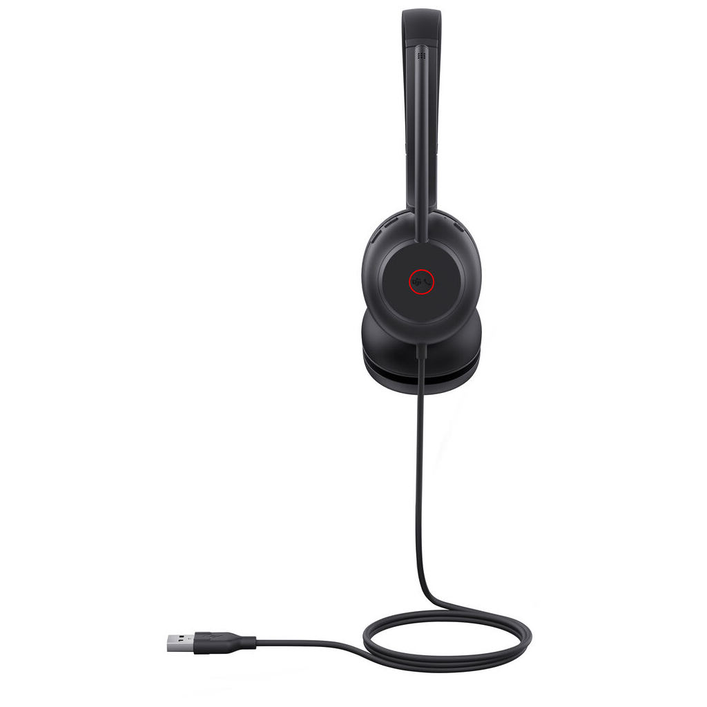 YEALINK UH35, Kablolu, Teams Uyumlu, USB-A, USB-C, 3,5mm Stereo Hoparlör ve Dinamik EQ, Çift Taraflı, Gürültü Engelleyici, Çağrı Merkezi, Ofis, Toplantı, Mikrofonlu Kulaklık