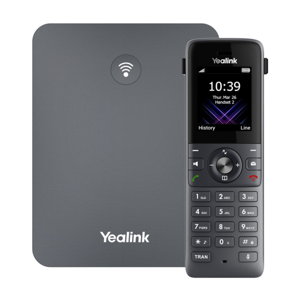 YEALINK W73P, W73H Dect Telefon ile W70B Baz İstasyonu, Kablosuz IP TELEFON, Siyah, 1.8" Renkli Ekran, 35 Saat Konuşma, 400 Saat Bekleme