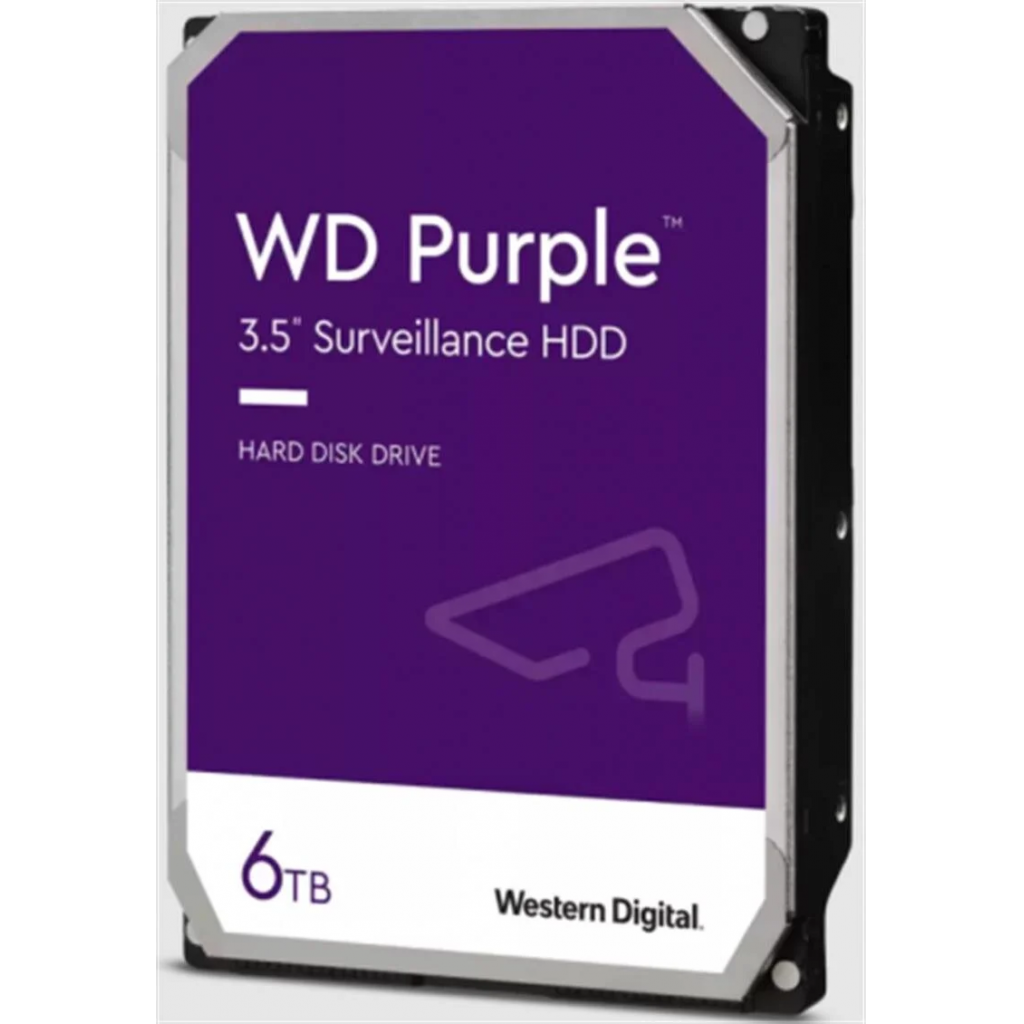 WD PURPLE, WD64PURZ, 3.5", 6TB, 256Mb, 5400 Rpm, 7/24 Güvenlik, HDD (Türkiye Distribütörü Garantili)