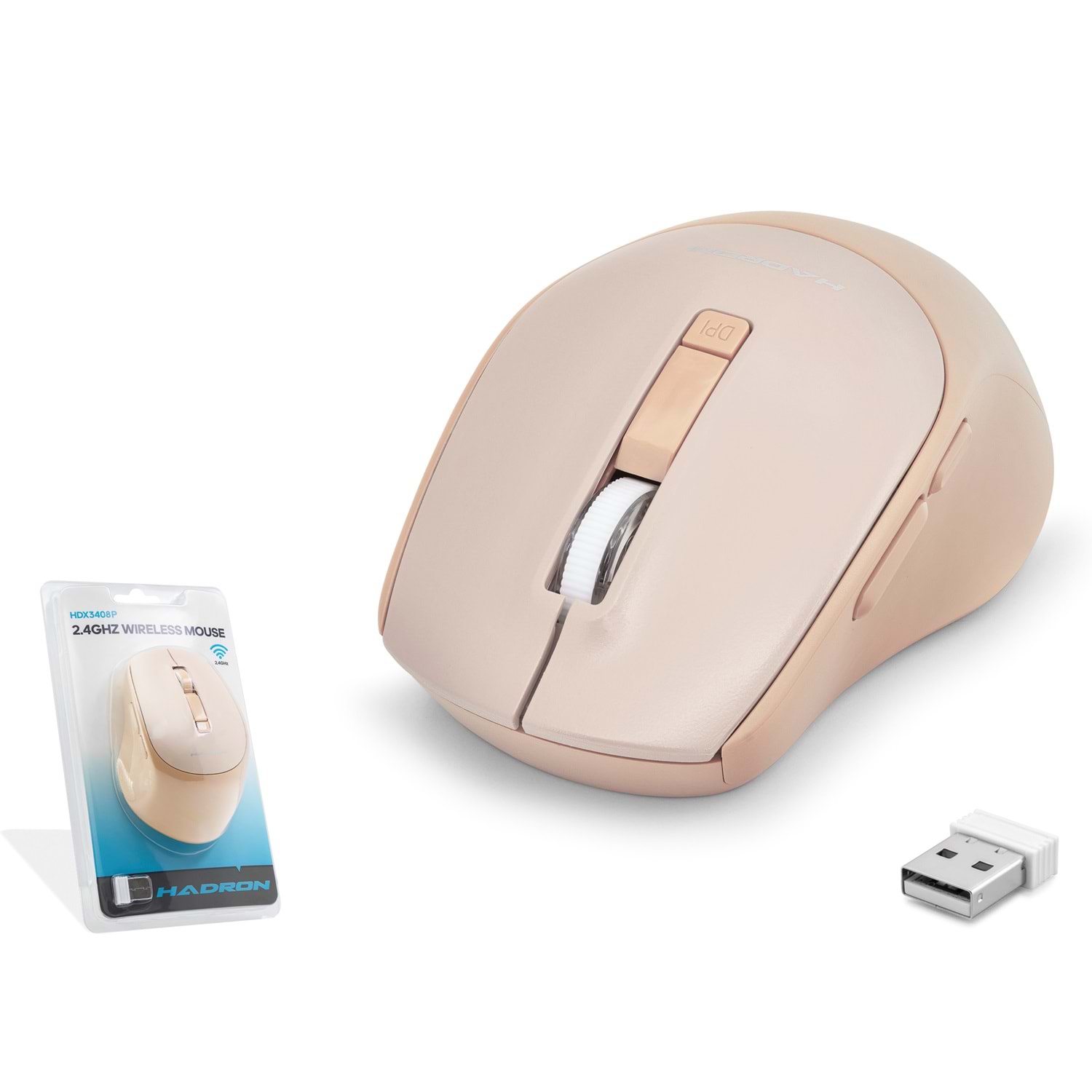 HADRON HDX3408P Kablosuz Mouse 2.4 GHz 1600 DPI Altın
