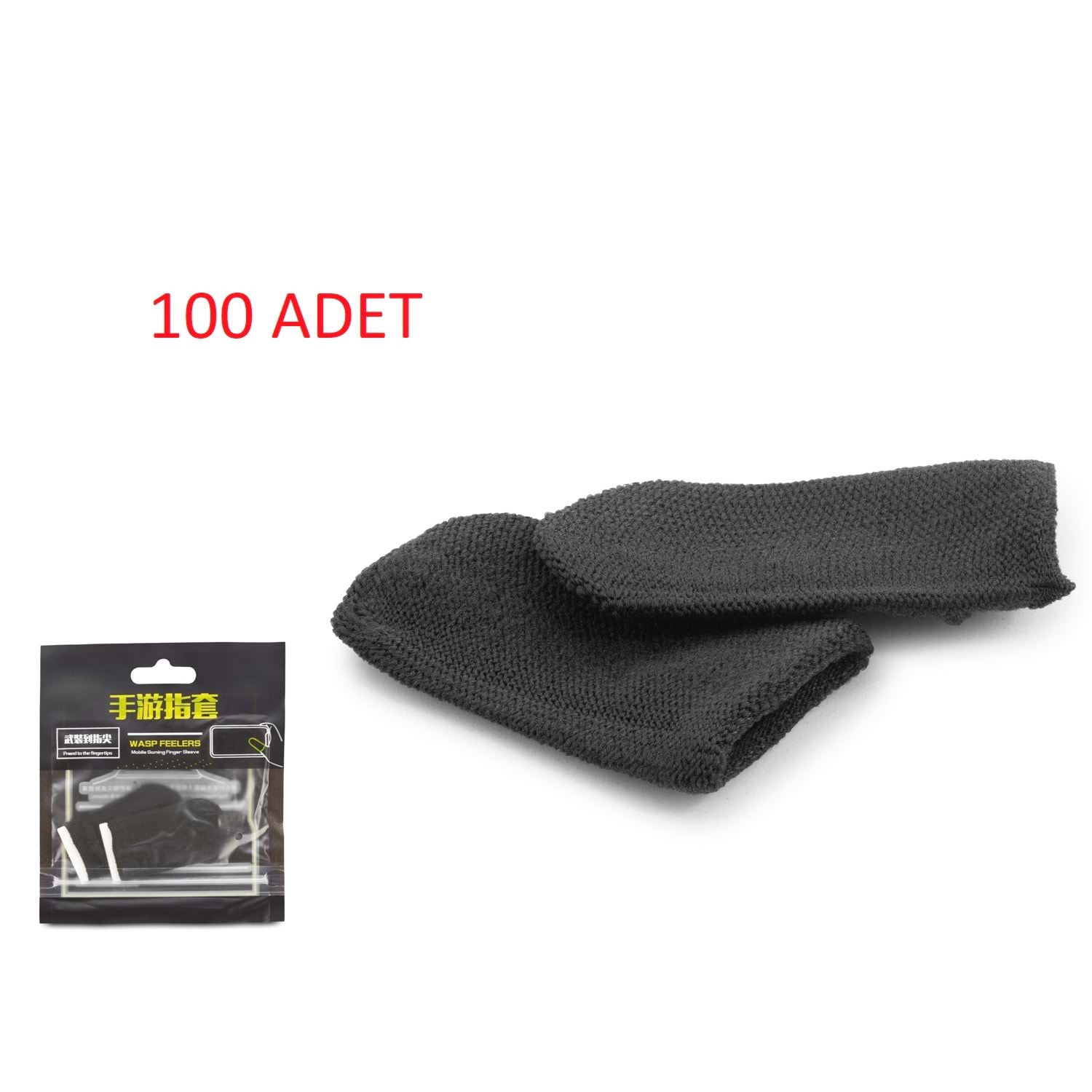 HADRON HDX3577P Mobil Oyun Parmak Eldiveni PUBG CoD Free Fire Dokunmatik 100 Adet Siyah