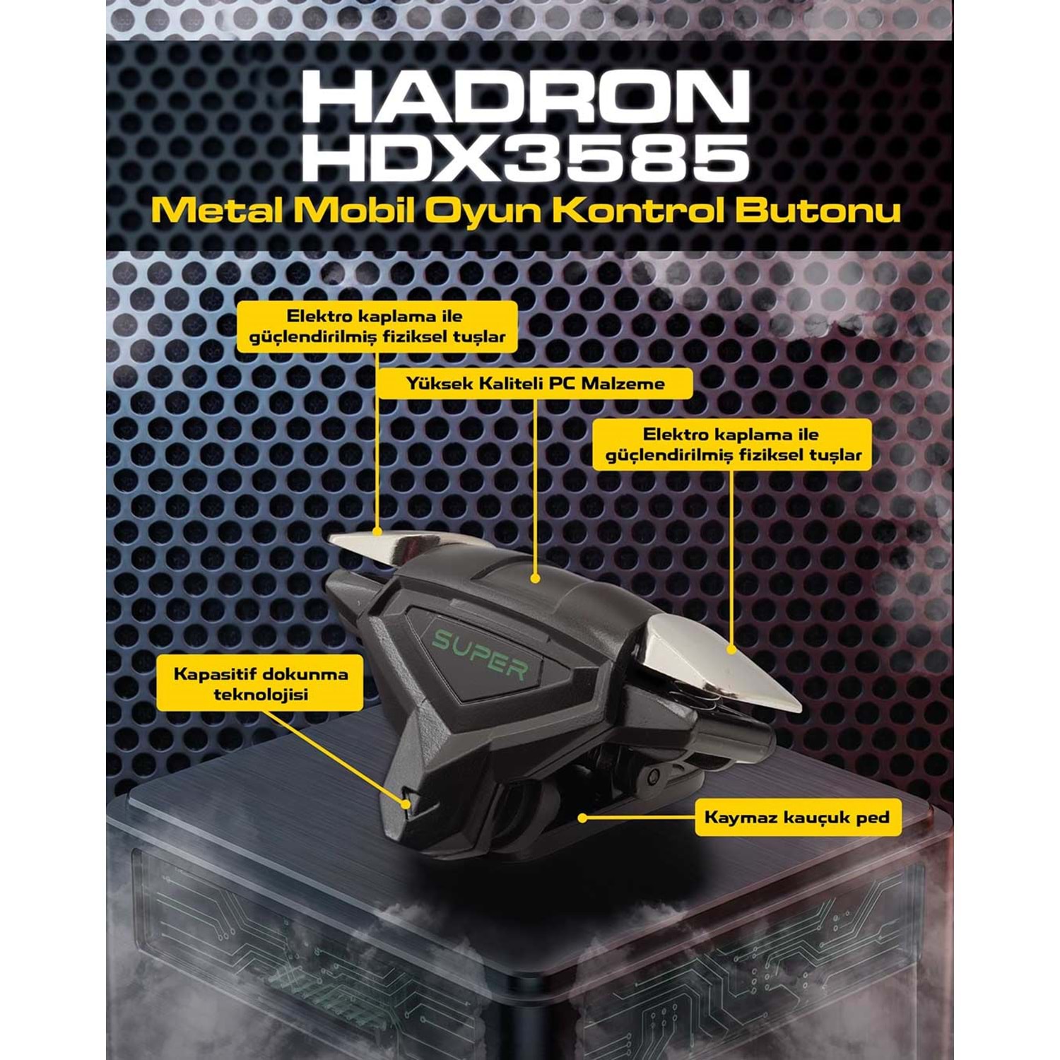 HADRON HDX3585 Mobil Oyun Kontrol Aparatı 2 Butonlu Siyah