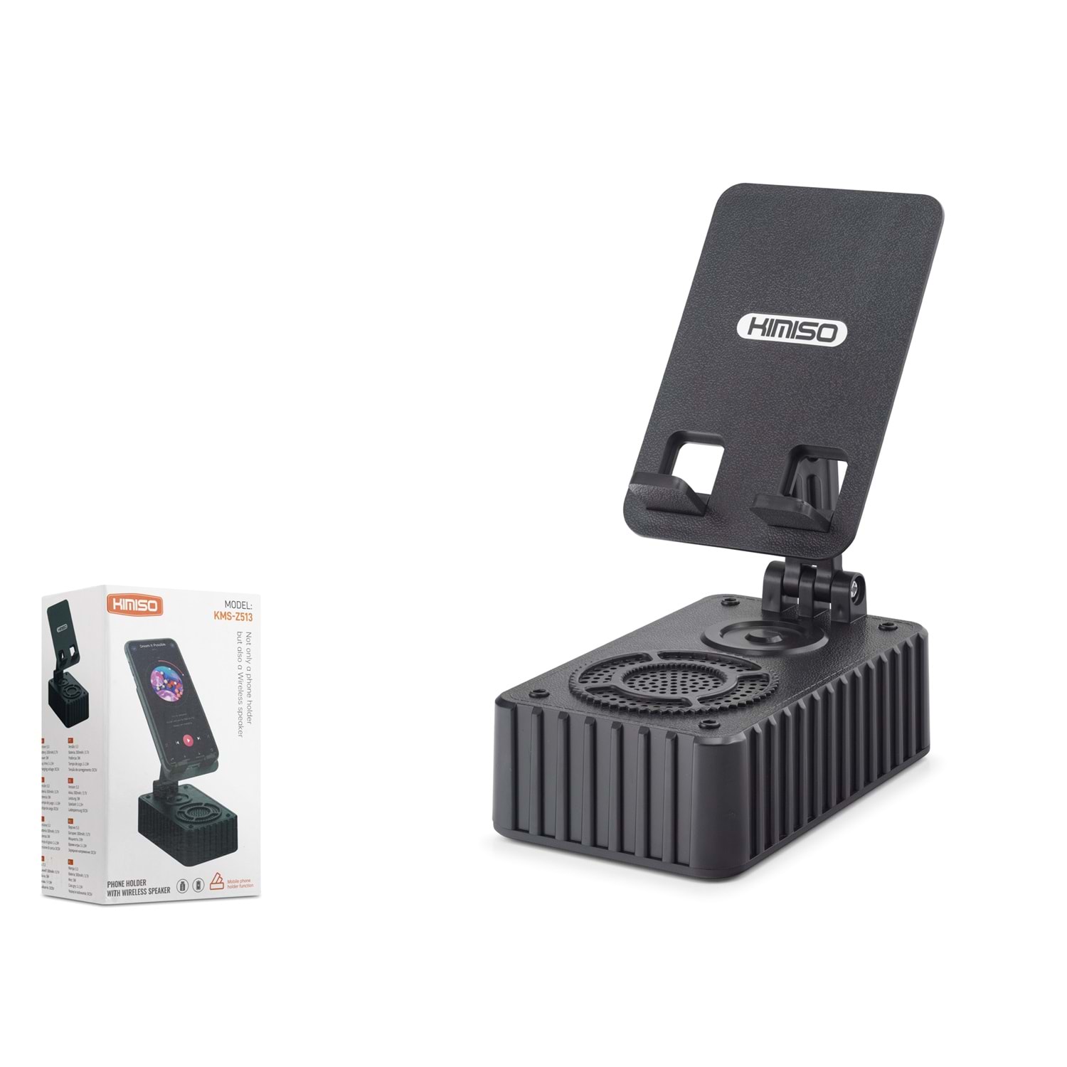KIMISO KMSZ513 Ayarlanabilir Bluetooth Hoparlörlü Telefon Standı Siyah