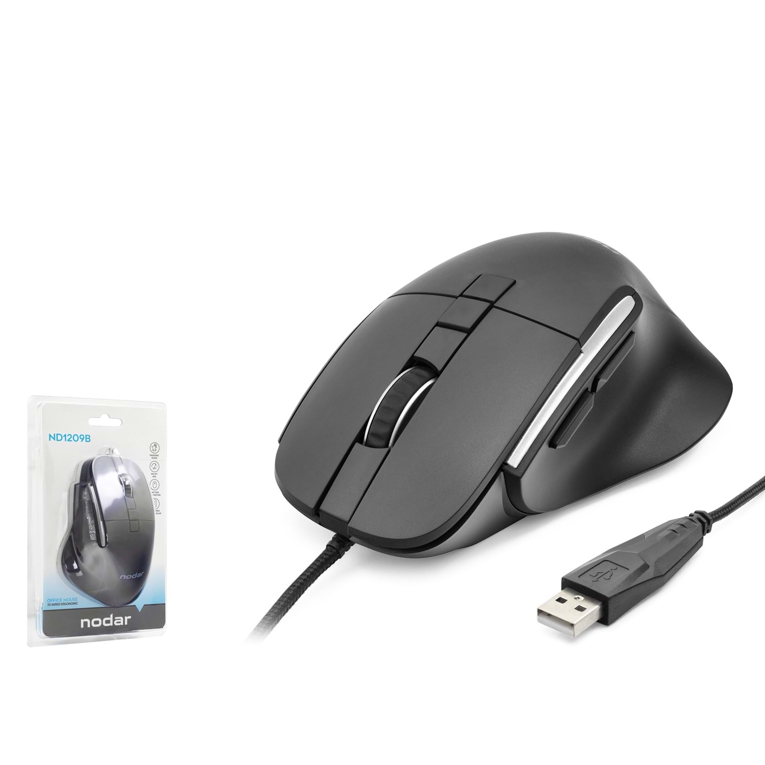 Kruxon ND1209B Ofis Mouse 3600 DPI - Siyah