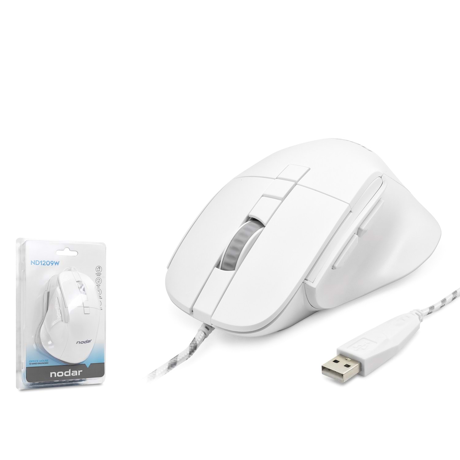 Kruxon ND1209W Ofis Mouse 3600 DPI - Beyaz