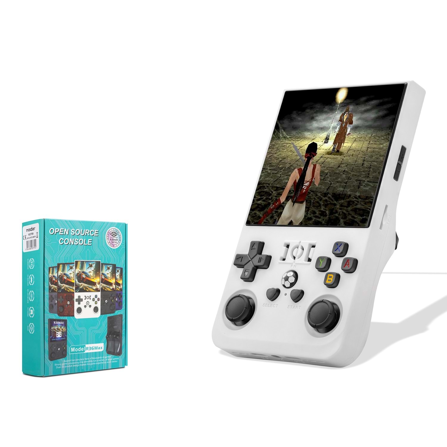 Kruxon ND759 Retro El Oyun Konsolu 4 İnç Ekran 4000 mAh Batarya 256 GB Kart Destekli Beyaz