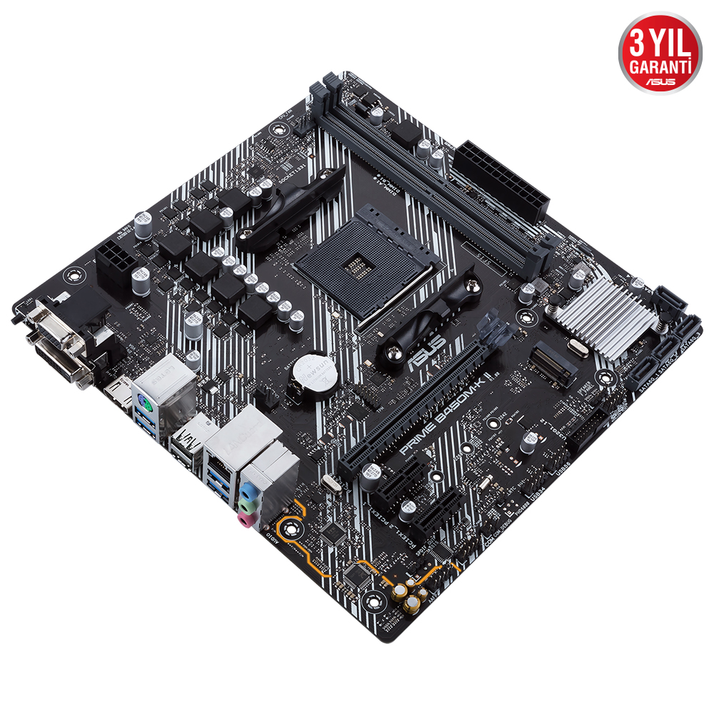 ASUS PRIME B450M-K II B450 2xDDR4 VGA/HDMI/DVI 1xM.2 AM4 ANAKART