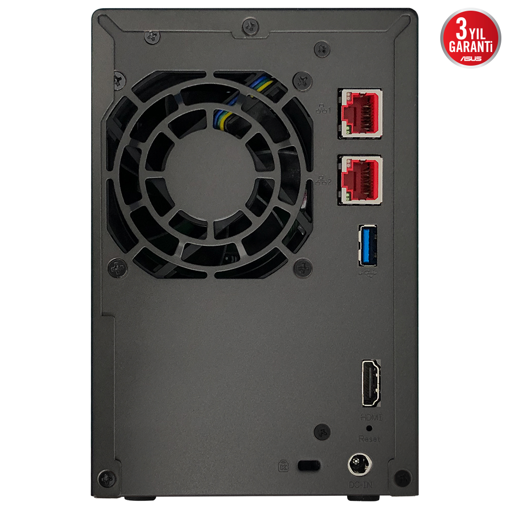 ASUSTOR AS6702T 2 BAY NAS(2X22TB Desteği), 4GB DDR4, M.2 x4, 2.5GbE x2 DEPOLAMA ÜNİTESİ