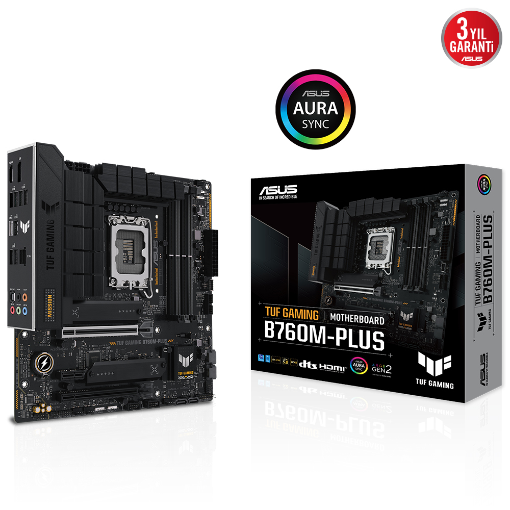 Asus Tuf Gaming B760M-PLUS 7200mhz(OC) RGB M.2 1700p mATX DDR5 Anakart