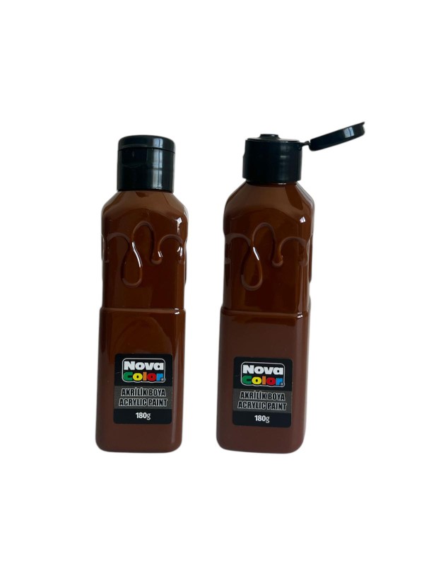 NOVA COLOR NC-1007 KAHVE AKRİLİK BOYA 180 GR*72