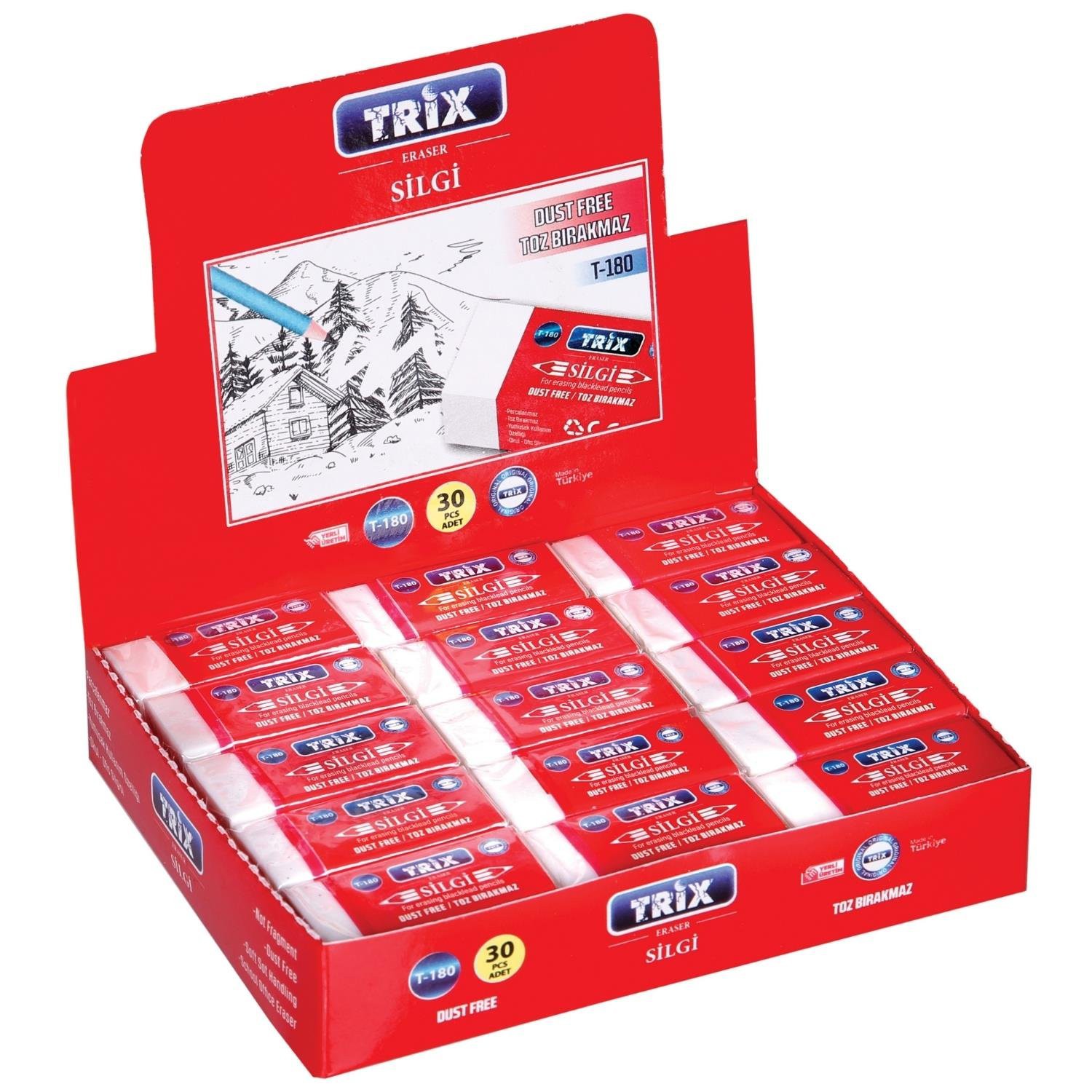 TRİX T-180 BEYAZ SİLGİ 30'LU > 50