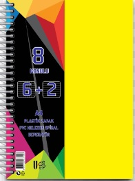 U-DEEP PP KAPAK AYRAÇLI DEFTER 6+2 200YP*22