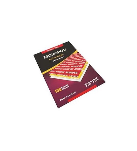 MONOPOL 3119 KARBON KAĞIDI A3 KIRMIZI 100'LÜ *10
