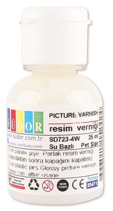 SÜDOR SD723-4W RESİM VERNİĞİ SU BAZLI 25 ML 12'Lİ