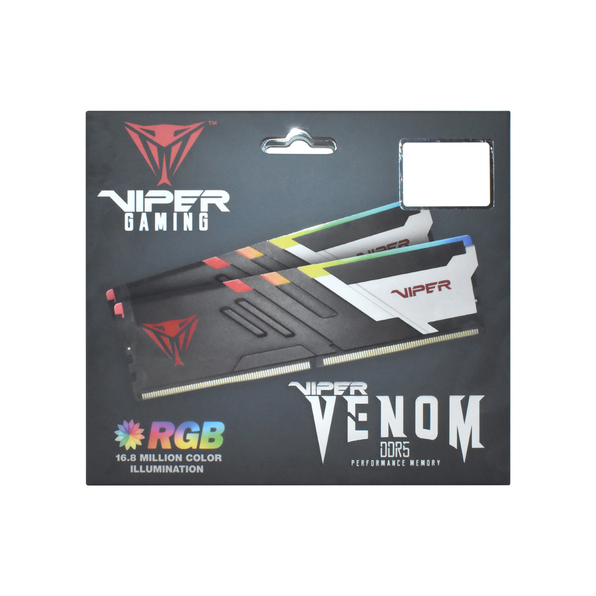 Patriot Viper Venom RGB 16GB (1x16GB) DDR5 6000MHz CL30 Gaming Ram (PVVR516G60C30)