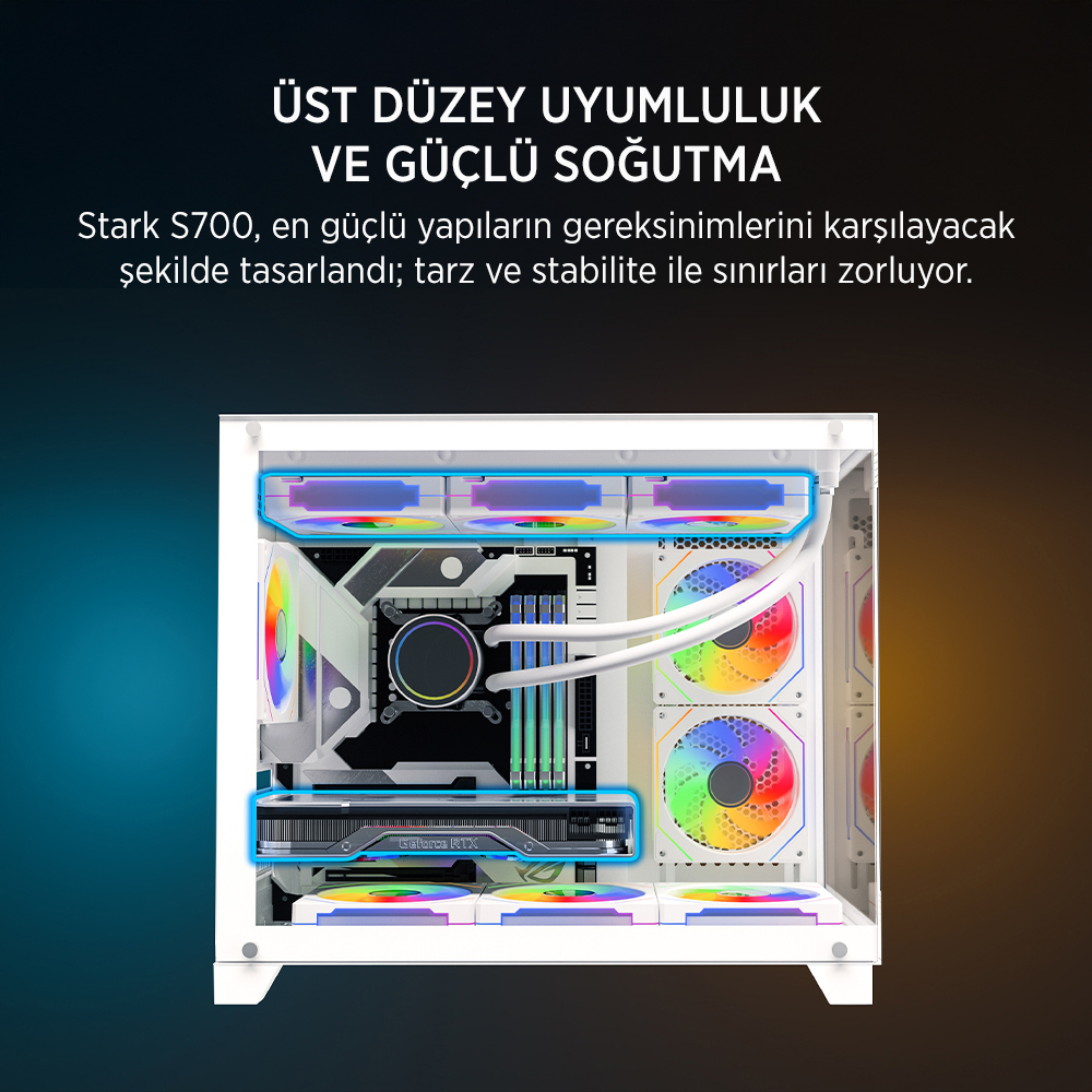 JAMES DONKEY STARK S700 750W BEYAZ GAMING KASA