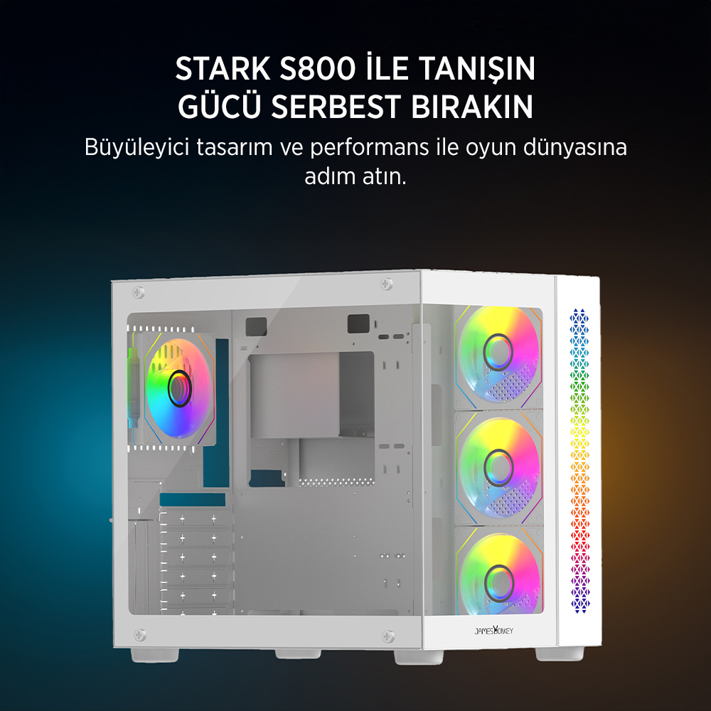 JAMES DONKEY STARK S800 4X ARGB WHITE KASA 750W