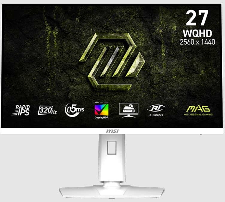 27 MSI MAG 274QRFW X32 0.5MS 320HZ 2K WQHD FLAT RAPID IPS PIVOT BEYAZ GAMING 