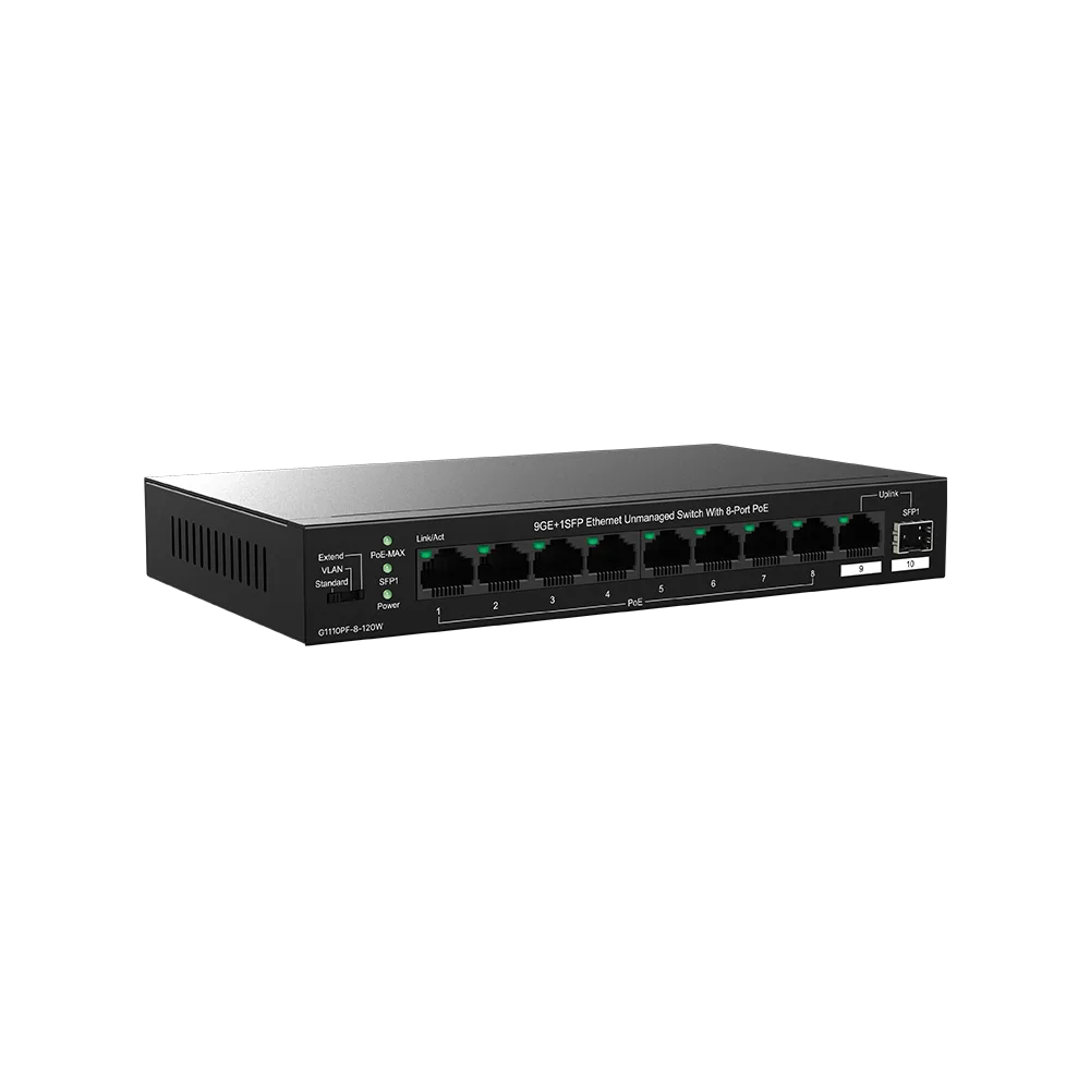 TENDA TEG1110PF-8-120W 10PORT 10/100/1000 SWITCH