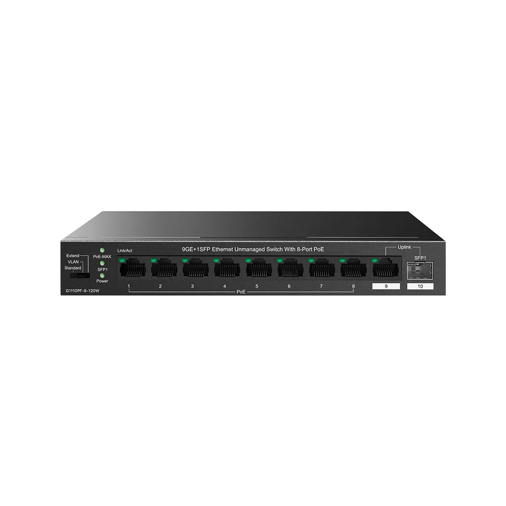 TENDA TEG1110PF-8-120W 10PORT 10/100/1000 SWITCH