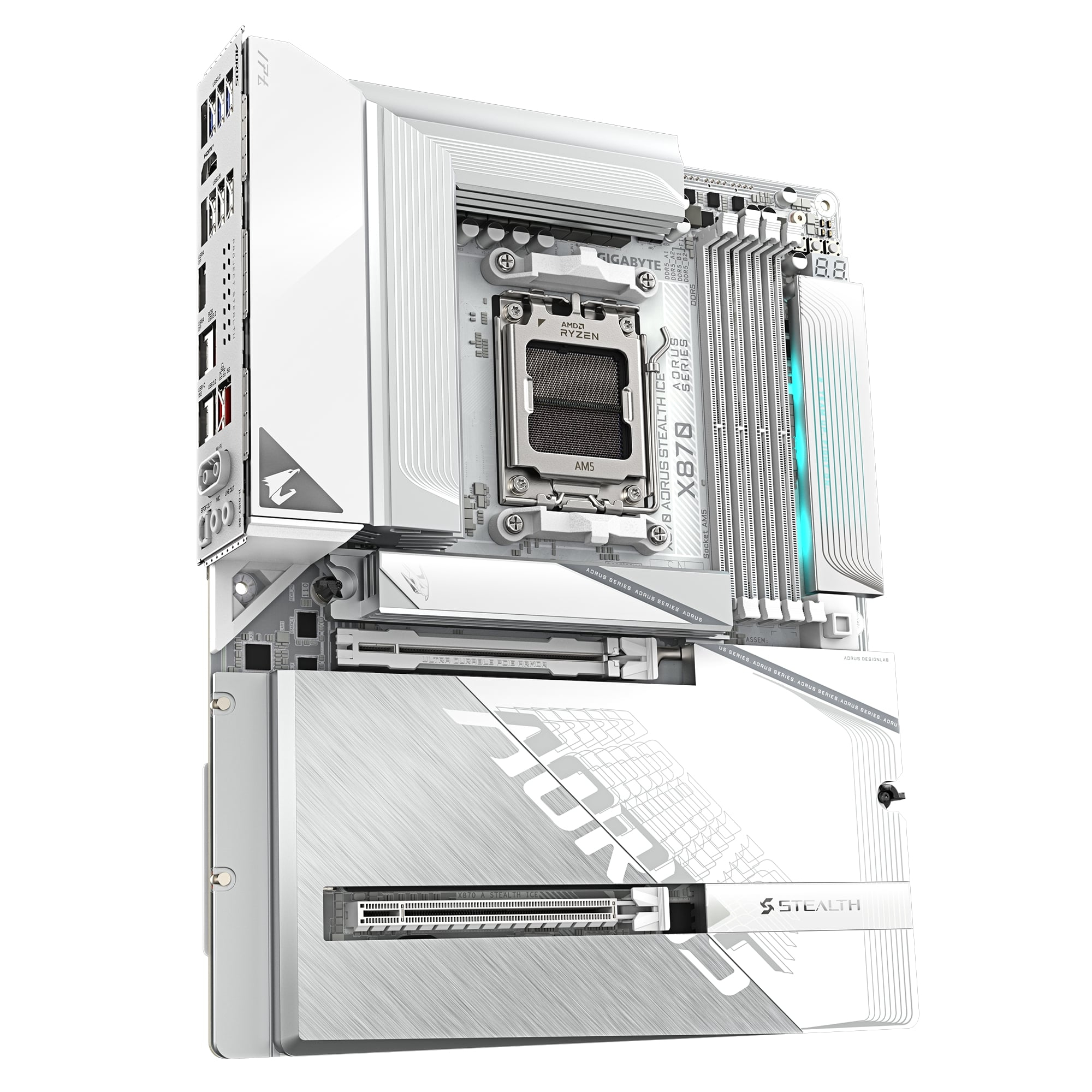 GIGABYTE X870 AORUS STEALTH ICE DDR5 M.2 HDMI DP ATX AM5