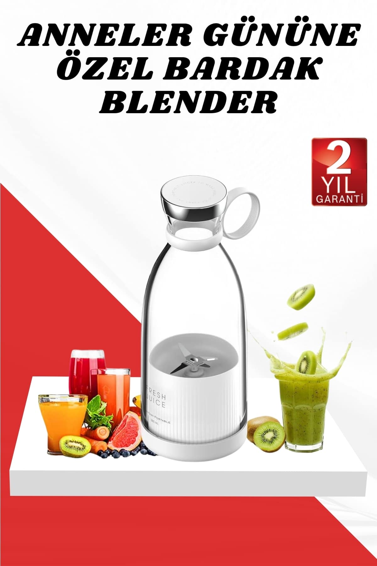 Anneler Gününe Özel Hediye Bardak Blender Paslanmaz Çelik Bıçaklı