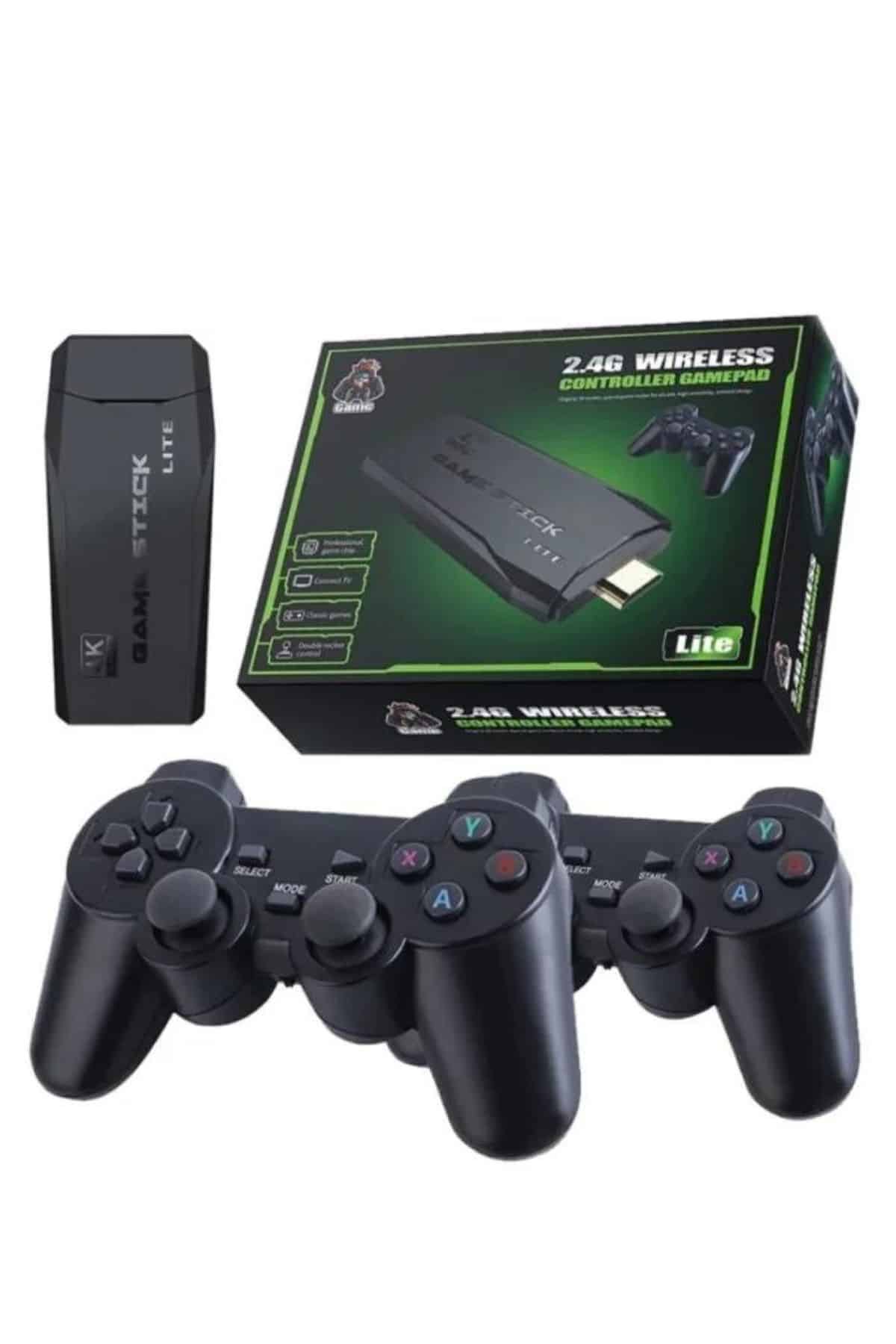 Çift Kollu 2.4g kablosuz Retro 4k Game stick 3500 oyun atari HD Görüntü Kalitesi