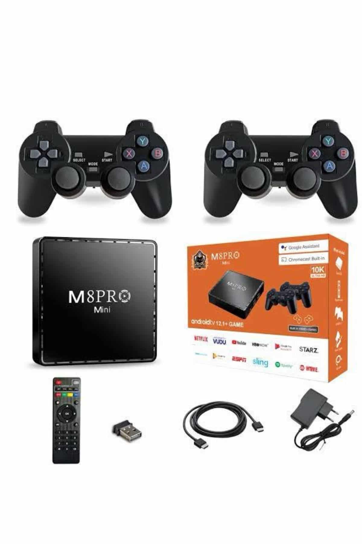 M8 PRO MINI 4 8 10 K HD HDR Android Tv 5G Retro 10000 Oyunlu