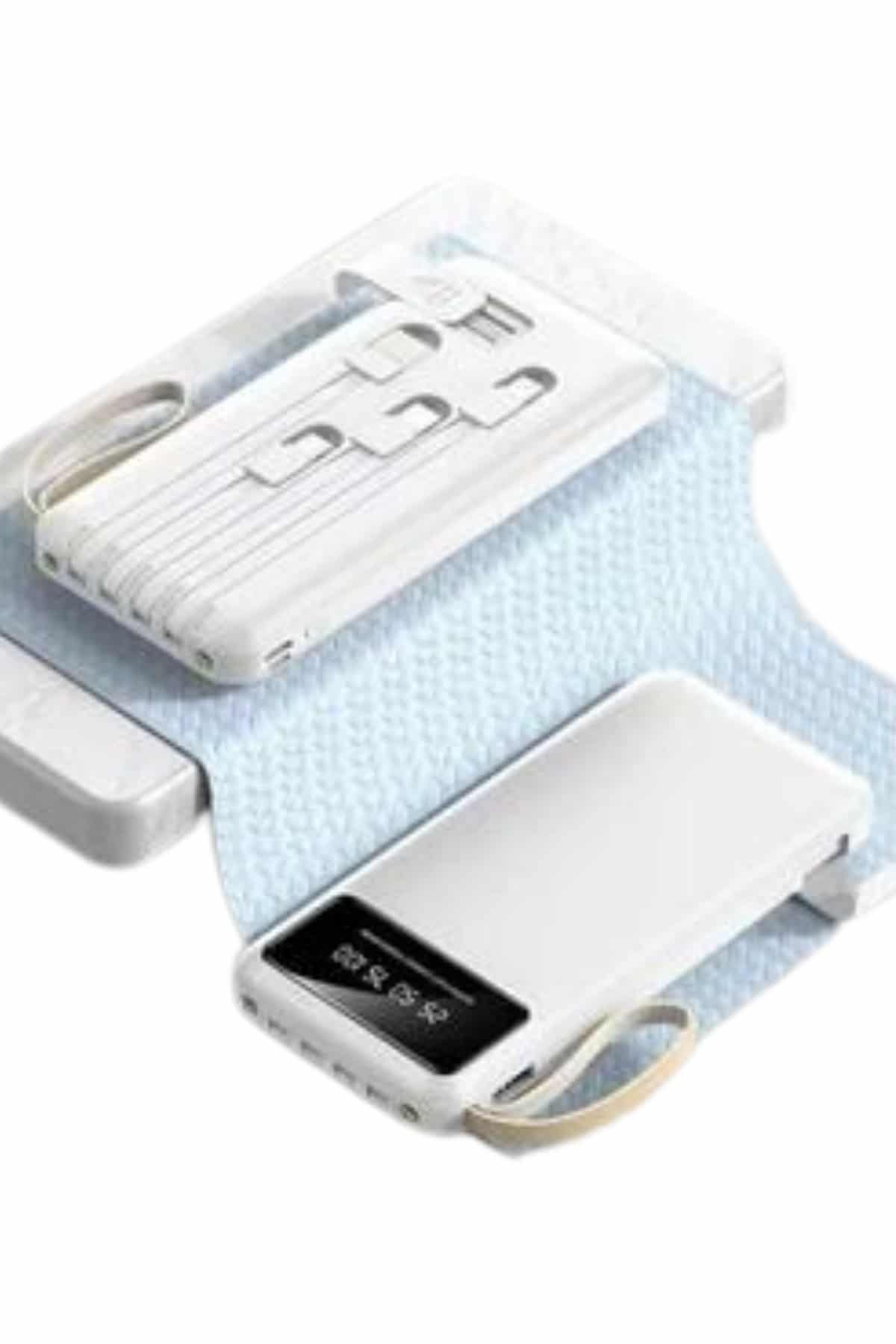 Powerbank Şarj Cihazı 4 Çıkışlı 20.000 MAH Powerbank Taşınabilir Çoklu Giriş