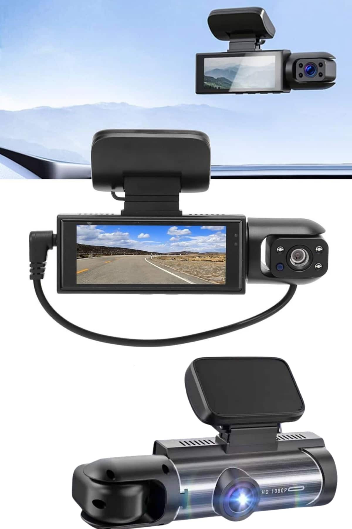 Araç Kamerası Dönebilen HD Kaliteli Video ve Fotoğraf Kaydedici