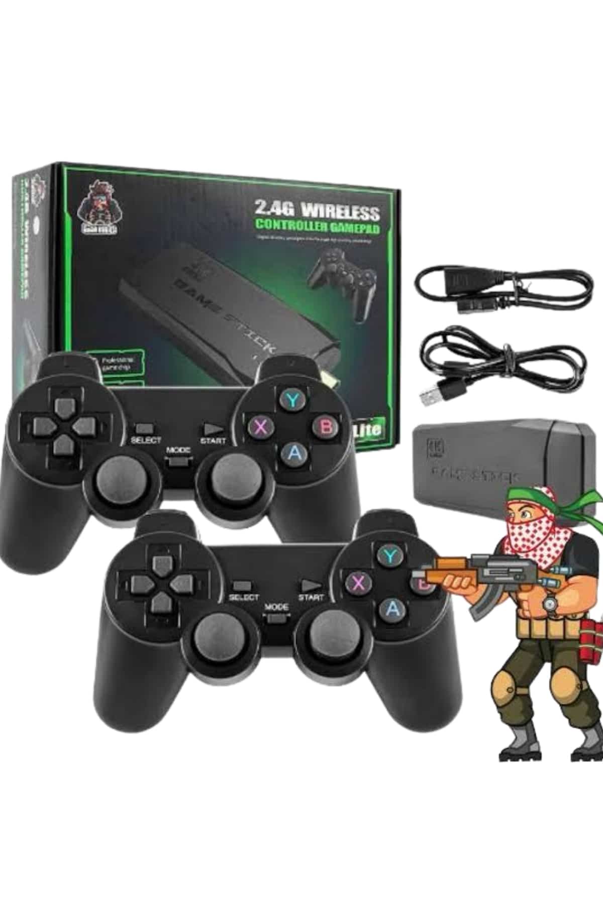 2.4g Uyumlu Kablosuz Çift Kol Atari Retro 20000 Oyun Game Stick