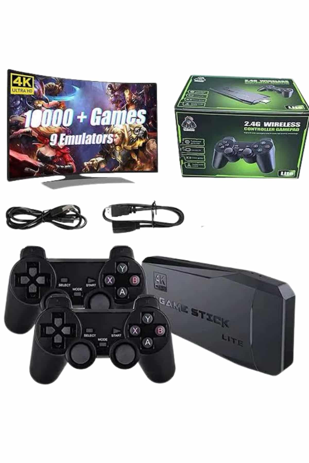 2.4g Uyumlu Kablosuz Çift Kol Atari Retro 20000 Oyun Game Stick