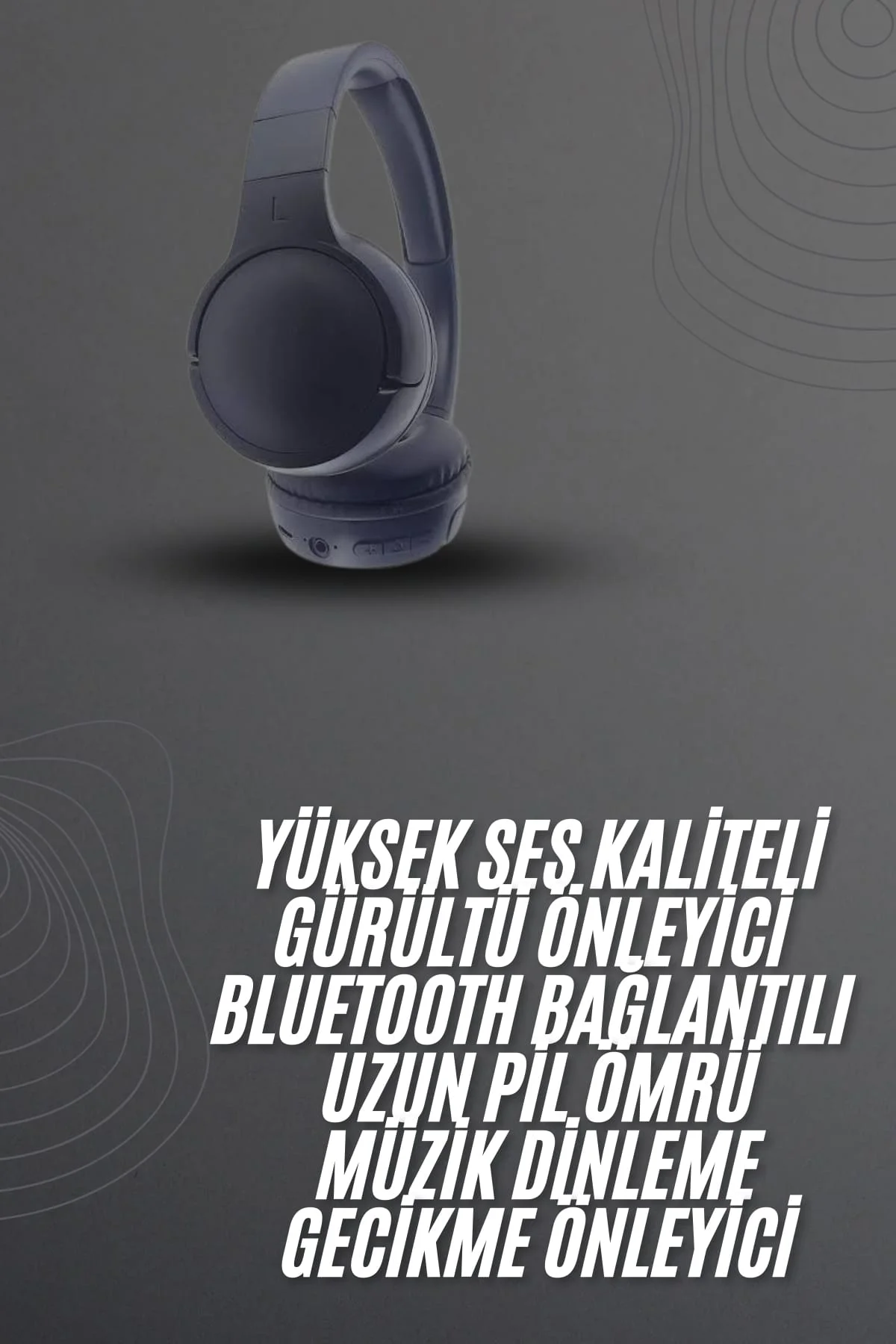 Kablosuz Bluetooth Kulaklık Kulak Üstü Ayarlanabilir Uzun Ömürlü Yeni Nesil