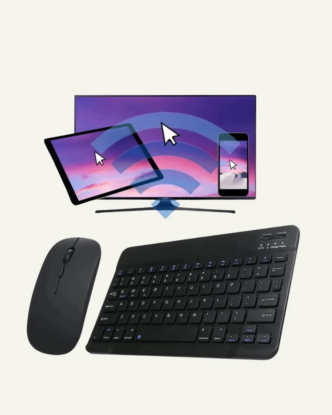 Tüm Cihazlarla Uyumlu RGB Işıklı Kablosuz Klavye ve Mouse Seti