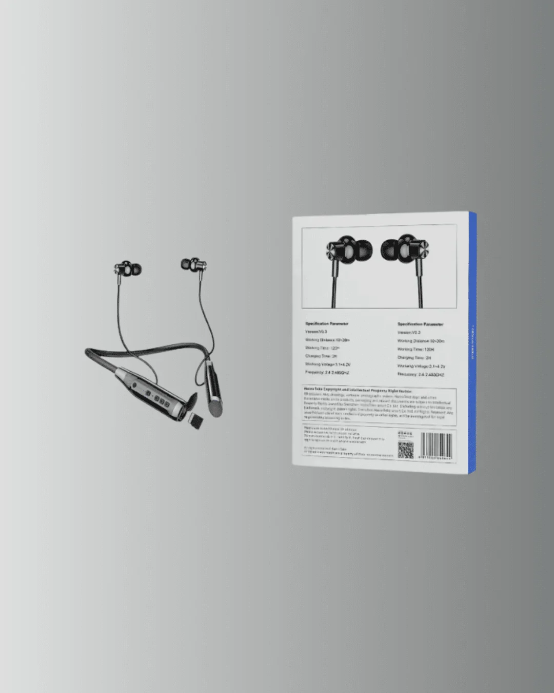 120 Saat Pil Ömrüyle Boyun Askılı Bluetooth Kulaklık – Spor ve Günlük Kullanım İçin