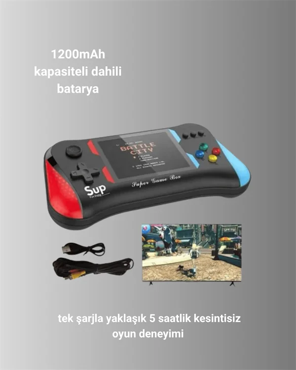 3.5 İnç Ekranlı Klasik Oyun Konsolu – 500 Dahili Oyun