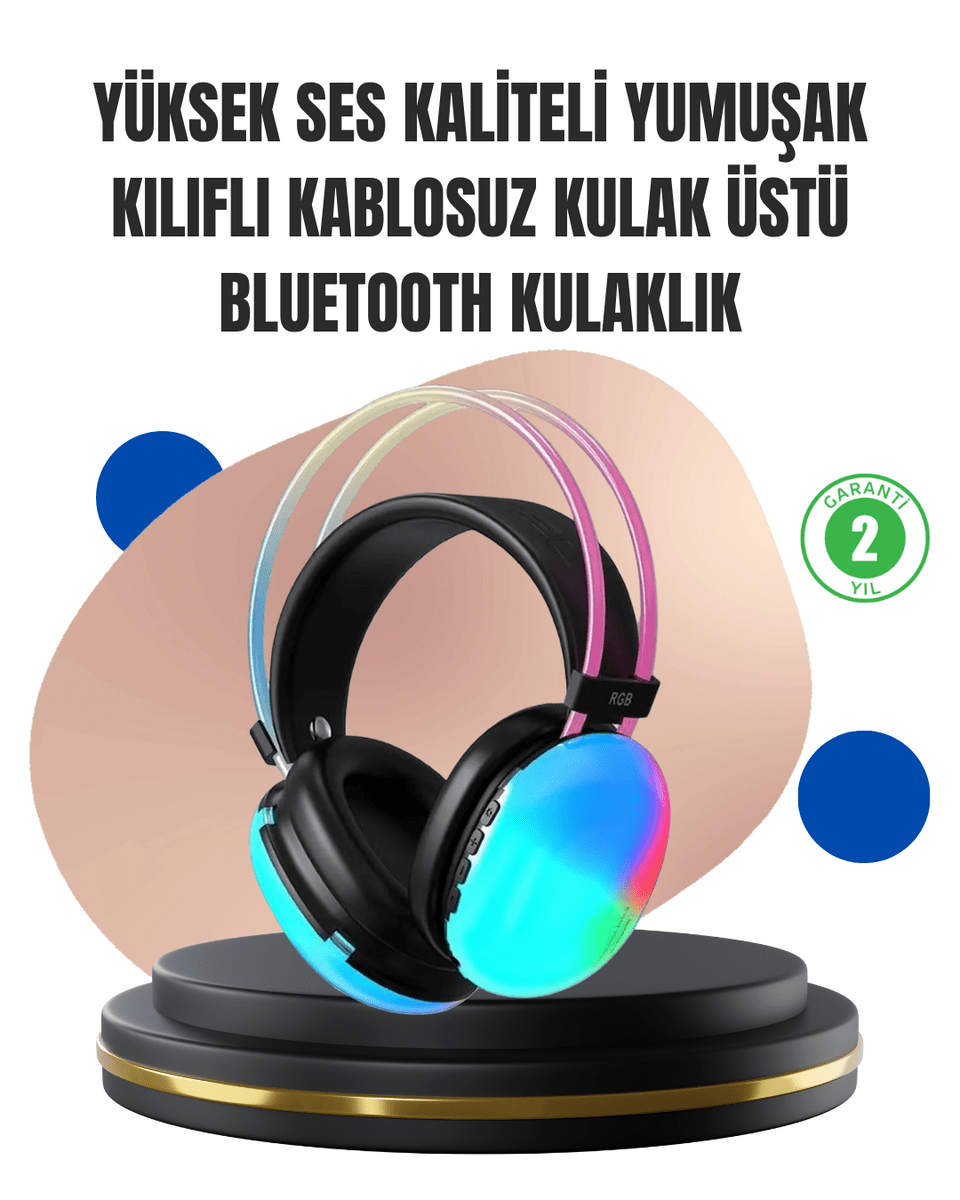 Konforlu Tasarımlı Kablosuz Gaming Kulaklık – Uzun Pil Ömrüyle