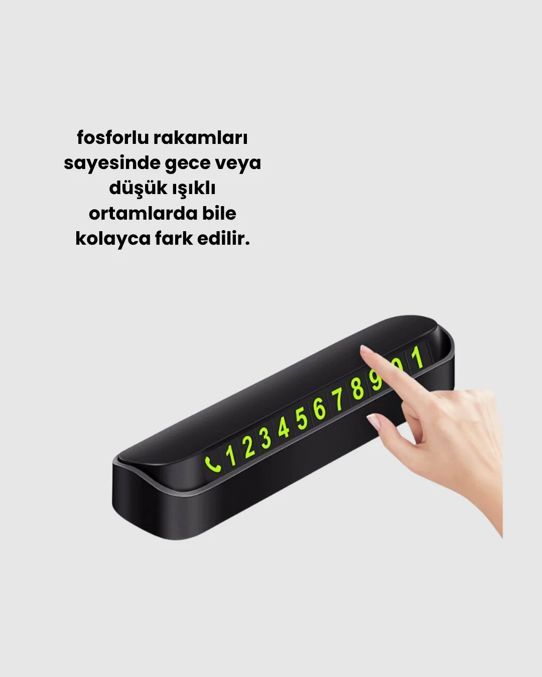 Fosforlu Işıltı ile Araç İçi Telefon Numaratörü – Güvenli Parkın Anahtarı