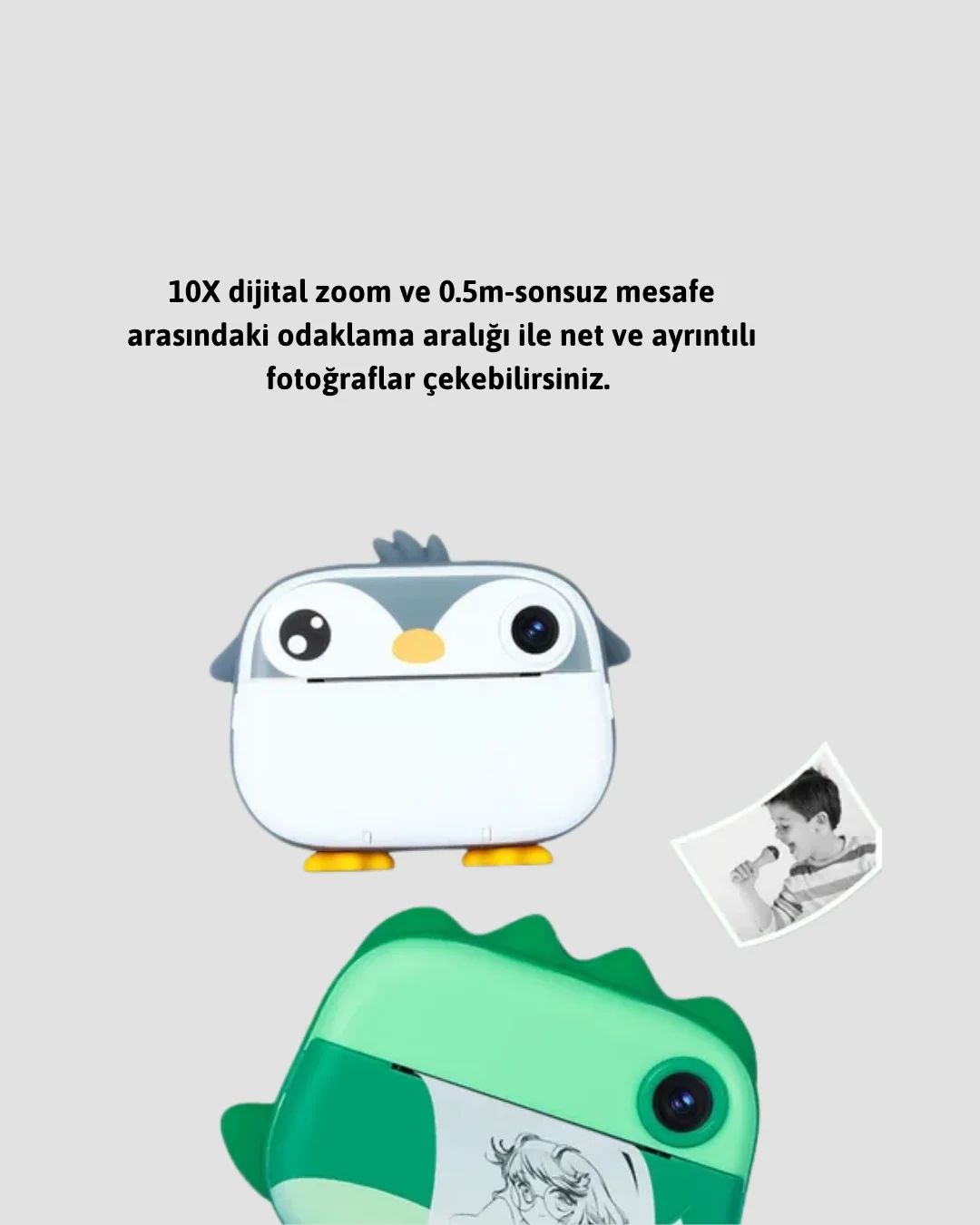 12 Özel Efektli ve Self-Timer Fonksiyonlu Baskı Kamera