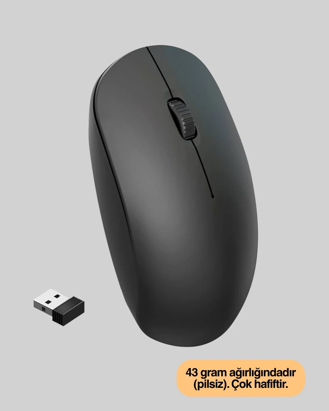 Optik Sensörlü Sessiz Fare – Geniş Uyumluluk ve Ergonomik Yapı