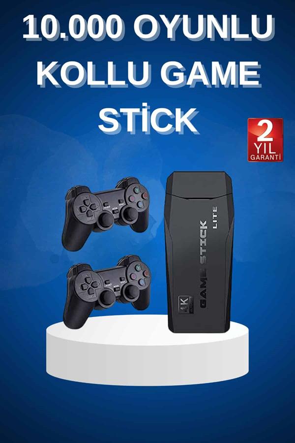 Çift Kollu 2.4g kablosuz Retro 4k Game stick 3500 oyun atari HD Görüntü Kalitesi